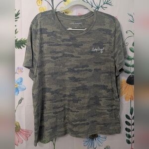 Lucky Brand Green Camo Tee